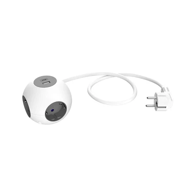 Gambar Krisbow Stop Kontak Globe 4 Soket Dengan USB-A & USB-C