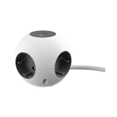 Gambar Krisbow Stop Kontak Globe 4 Soket Dengan USB-A & USB-C