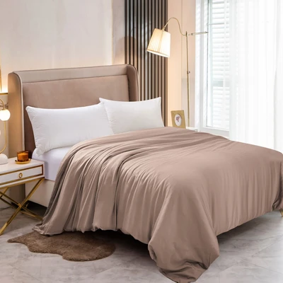 Gambar Informa 240x210 cm Duvet Cover 460 Tc Brown - Tencel Lyocell