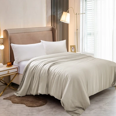 Gambar Informa 240x210 cm Duvet Cover 460 Tc Ivory - Tencel Lyocell