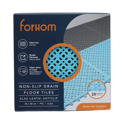 Gambar Forhom Tile Deck 30x30 cm 0.54 m2 Set 6 pcs - Biru