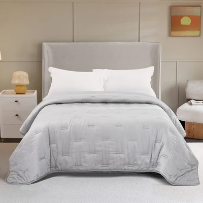 Gambar Informa 210x210 cm Bed Cover 460 Tc Bluegrey - Tencel Lyocell