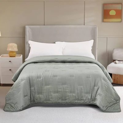 Gambar Informa 210x210 cm Bed Cover 460 Tc Sage - Tencel Lyocell