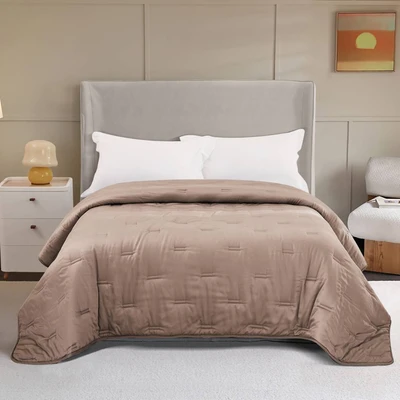 Gambar Informa 210x210 cm Bed Cover 460 Tc Brown - Tencel Lyocell
