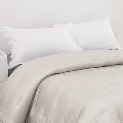 Gambar Informa 210x210 cm Bed Cover 460 Tc Ivory - Tencel Lyocell