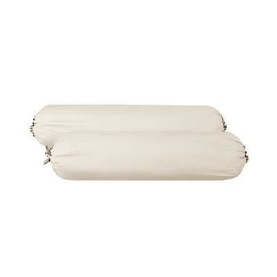 Gambar Informa 37x102 cm Set 2 Pcs Sarung Guling 460 Tc Ivory - Tencel Lyocell