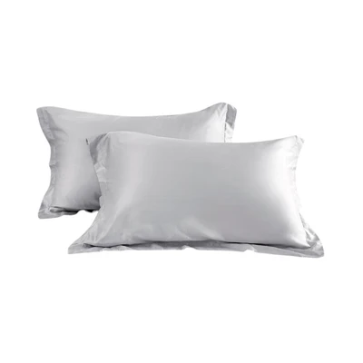 Gambar Informa 50x75 cm Set 2 Pcs Sarung Bantal 460 Tc Bluegrey - Tencel Lyocell