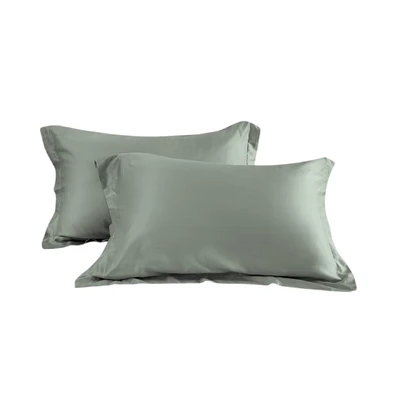 Gambar Informa 50x75 cm Set 2 Pcs Sarung Bantal 460 Tc Sage - Tencel Lyocell