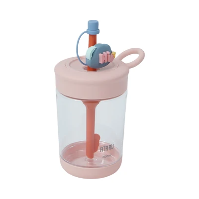 Jual Ataru Ola Botol Minum Tritan Dengan Sedotan 500 Ml Pink Terbaru ...
