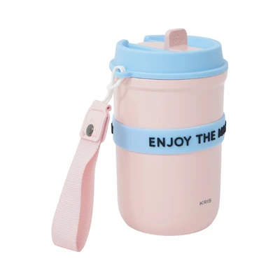 Gambar Kris Monday Mug Vacuum Flask Stainless Steel Dengan Sedotan 450 ml - Pink