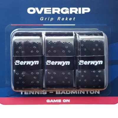 Gambar Berwyn Overgrip Badminton Perforated - Hitam