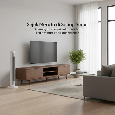 Gambar Krisbow Sync Smart Kipas Angin Berdiri WiFi DC Motor - Putih