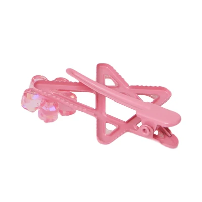 Gambar Ataru Jepit Rambut Star Outline Gem Set 2 pcs - Pink
