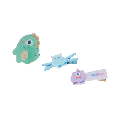 Gambar Ataru Jepit Rambut Monster Set 3 pcs - Hijau