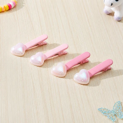 Gambar Ataru Jepit Rambut Heart Gem Set 4 pcs - Pink