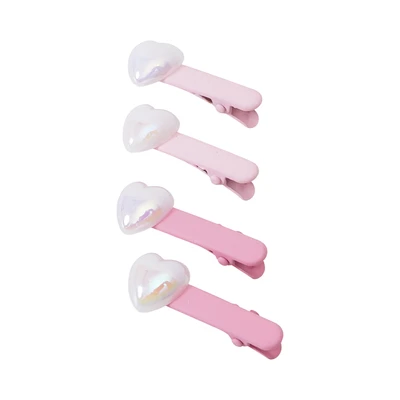 Gambar Ataru Jepit Rambut Heart Gem Set 4 pcs - Pink