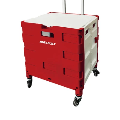 Gambar Maxbuilt Troli Lipat Portabel 4 Roda 25 Kg - Merah