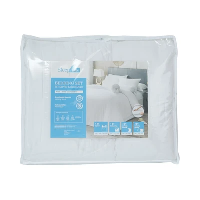 Gambar Sleeplite 180x200 cm Set 6 Pcs Seprai King Microfiber Emboss Hotel