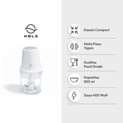 Gambar Kels Dustin Food Chopper 500 ml 400 watt - Putih