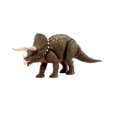 Gambar Jurassic World Figure Dino Tracker Triceratops - Cokelat