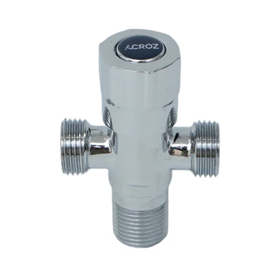 Gambar Acroz 1/2 Inch Stop Keran Dua Cabang Brass T3007-F110 - Silver