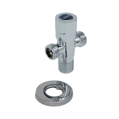 Gambar Acroz 1/2 Inch Stop Keran Dua Cabang Brass T3007-F110 - Silver