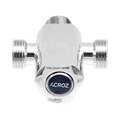 Gambar Acroz 1/2 Inch Stop Keran Dua Cabang Brass - Silver