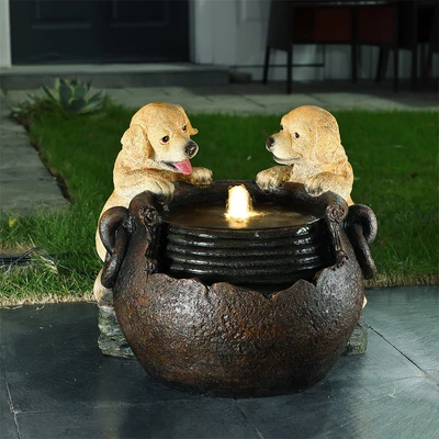 Gambar Arthome Dekorasi Taman Polyresin Puppies 38 cm