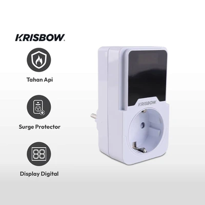 Gambar Krisbow Voltage Protector Digital 150v-280v - Putih