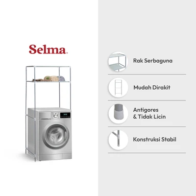 Gambar Selma Tom Rak Laundry - Abu-Abu