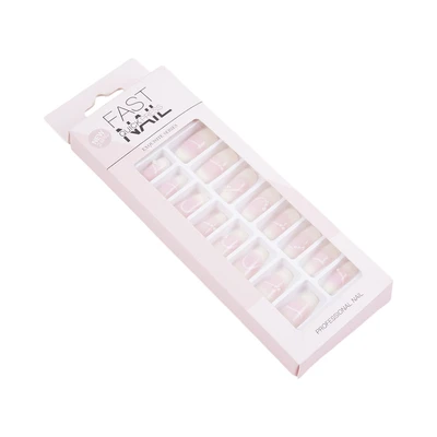 Gambar Ataru Kuku Palsu Cuffin French Nail Set 24 pcs