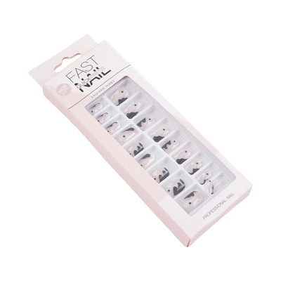 Gambar Ataru Kuku Palsu Abstrak Set 24 pcs
