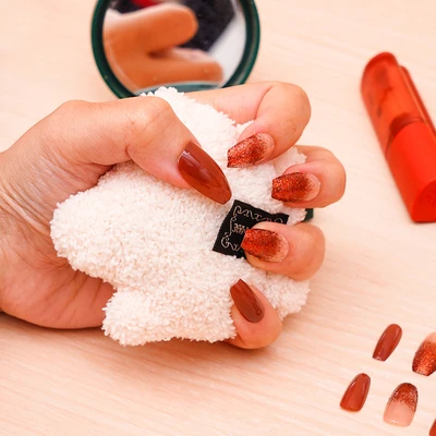 Gambar Ataru Kuku Palsu Ombre Glitter Set 24 pcs - Merah