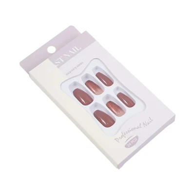 Gambar Ataru Kuku Palsu Ombre Glitter Set 24 pcs - Merah