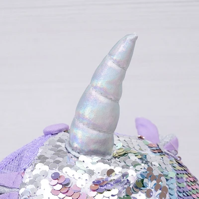 Gambar Ataru Topi Baseball Anak Unicorn Sequin - Ungu