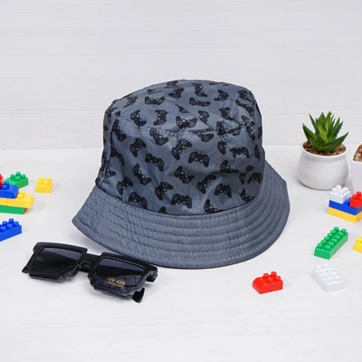 Gambar Ataru Set Topi Bucket & Kacamata Anak Game - Biru