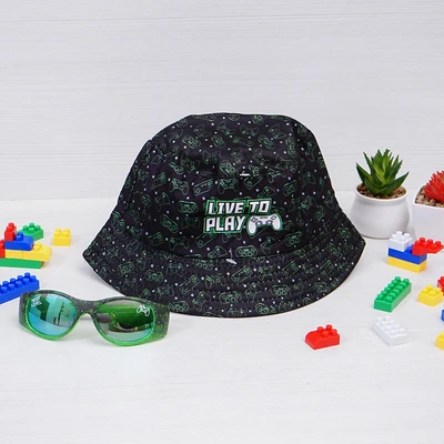 Gambar Ataru Set Topi Bucket & Kacamata Anak Game - Hijau