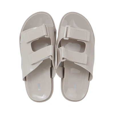 Gambar Ataru Ukuran 38 Sandal Slides Jelly Double Strap - Krem Beige