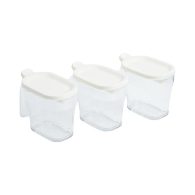 Gambar Kris Torio Tempat Bumbu Dapur Plastik 420 ml Set 3 Pcs Transparan