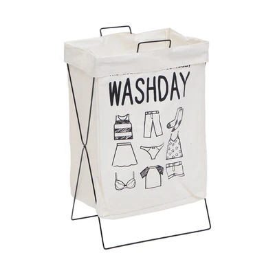 Gambar Selma Hamper Keranjang Laundry Lipat - Putih