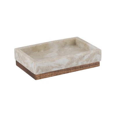 Gambar Stora 12x8x2.8 cm Tempat Sabun Batang Polyresin - Krem