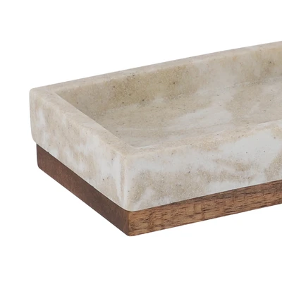 Gambar Stora 12x8x2.8 cm Tempat Sabun Batang Polyresin - Krem