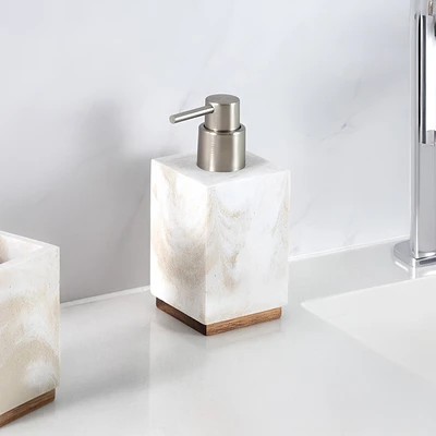 Gambar Stora 7x7x16 cm Dispenser Sabun Cair Polyresin - Krem