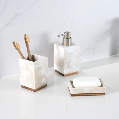 Gambar Stora 6.8x6.8x11 cm Tempat Sikat Gigi - Krem