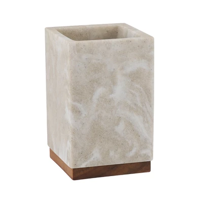 Gambar Stora 6.8x6.8x11 cm Tempat Sikat Gigi - Krem
