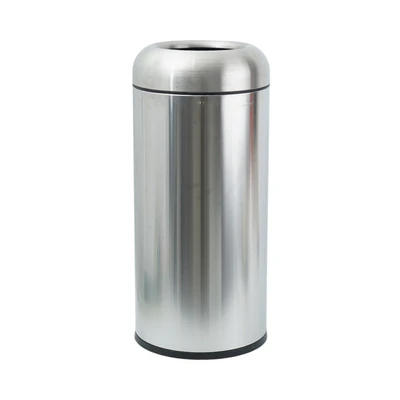 Gambar Krisbow Tempat Sampah Stainless Steel Round 66 Liter V2 - Silver Matt