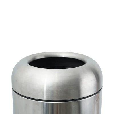 Gambar Krisbow Tempat Sampah Stainless Steel Round 66 Liter V2 - Silver Matt