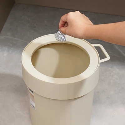 Gambar Stora Tempat Sampah Plastik Dengan Handle Round 10 Liter - Kuning