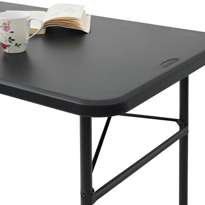 Gambar New Storm Meja Taman Lipat 122x61 cm - Hitam