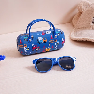 Gambar Ataru Kacamata Anak Dengan Case Car - Biru